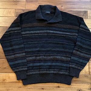 Vtg Cezani polo sweater. Wool alpaca